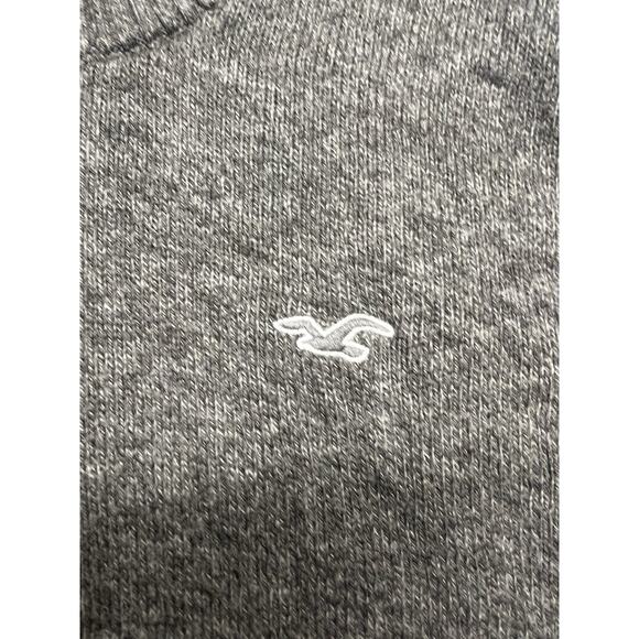 HOLLISTER Quarter Zip Men’s Gray Sweater XS Knit Classic Logo - Picture 2 of 6